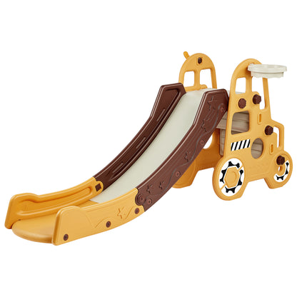 DUKE BABY Kids Slide 3 in 1 Toddler Slide Climber Yellow Car