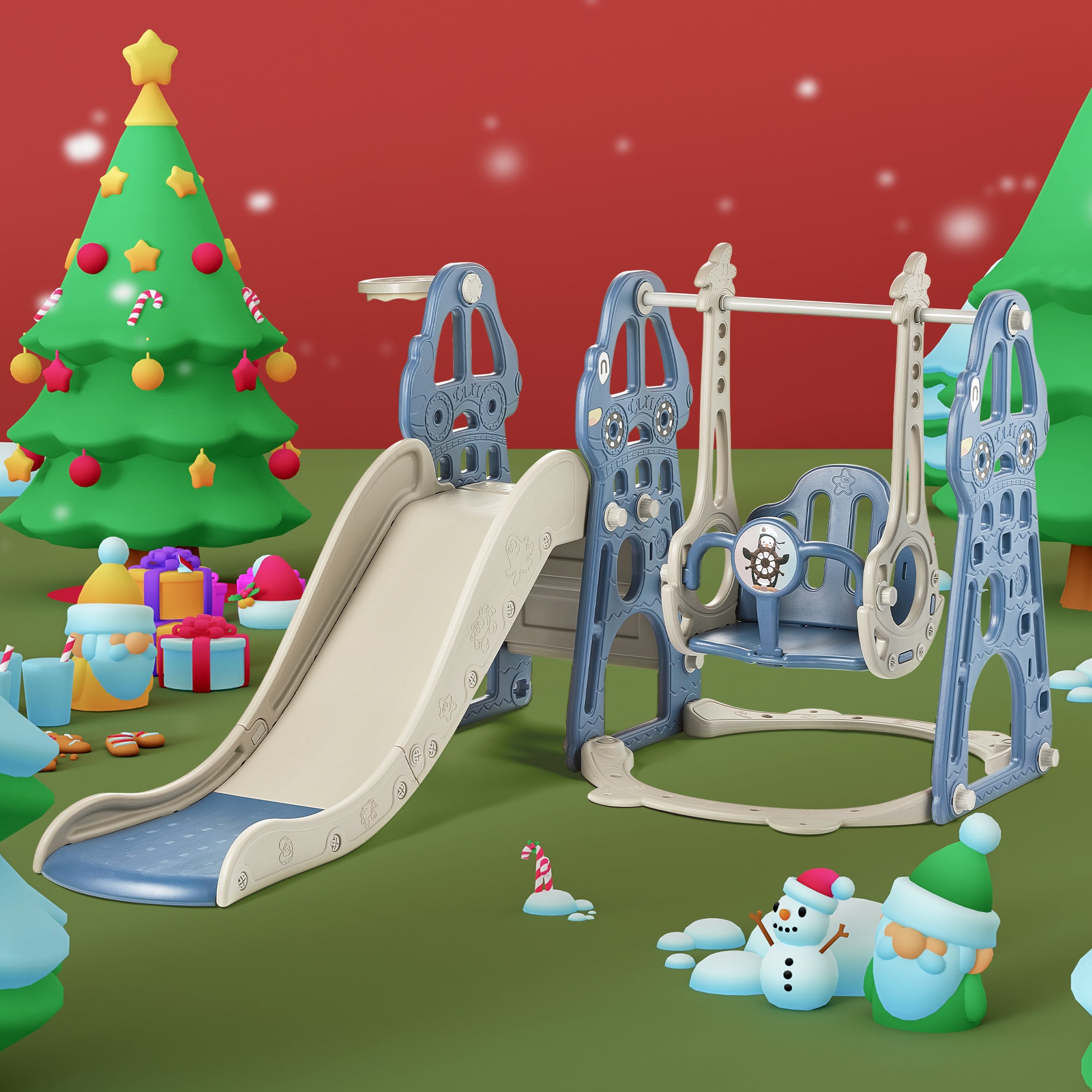 Toddler swing and sales slide